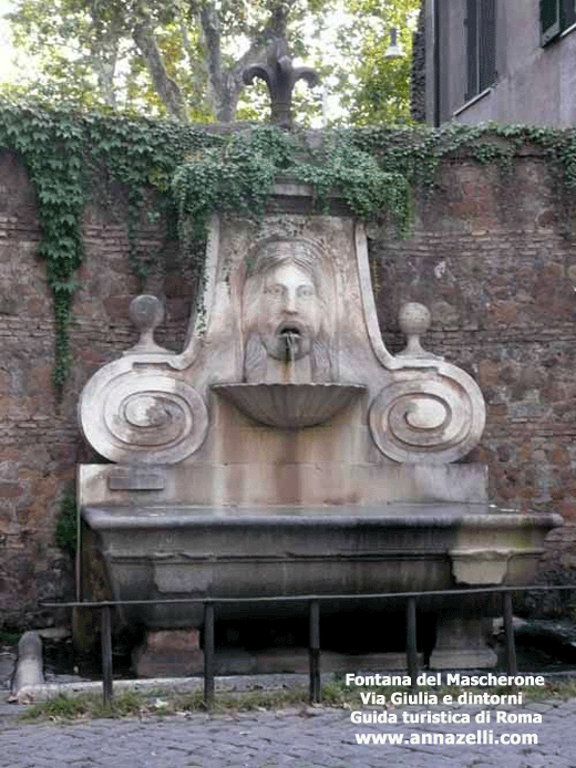 fontana del mascherone via giulia e dintorni roma