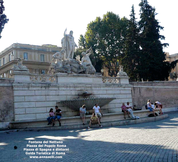 fontana del nettuno piazza del popolo piazza di spagna e dintorni roma