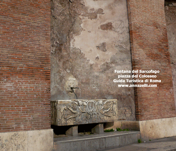 fontana del sarcofago piazza del colosseo roma