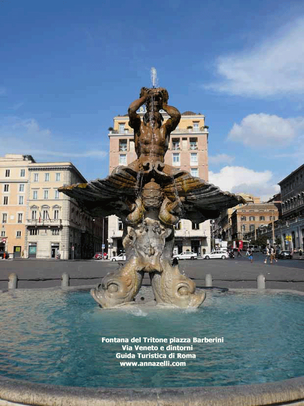 fontana del tritone piazza barberini via veneto e dintorni roma