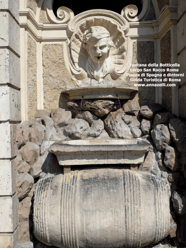 fontana della botticella largo san rocco piazza di spagna e dintorni roma
