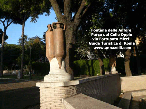 fontana delle anfore parco del colle oppio via fortunato mizzi, roma