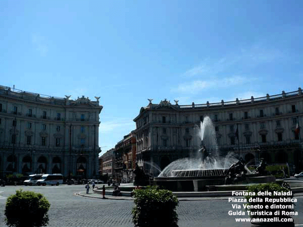 fontana delle naiadi via veneto e dintorni roma