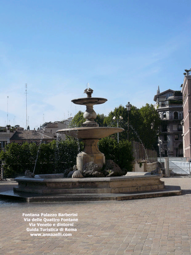 fontana palazzo barberini via delle quattro fontane via veneto e dintorni roma