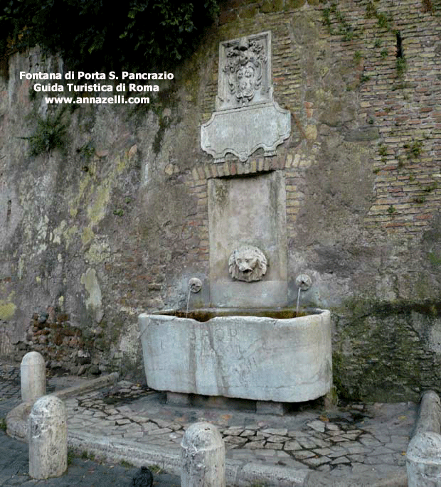 fontana porta san pancrazio gianicolo e dintorni roma