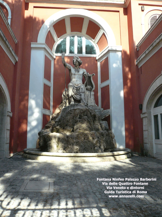 fontana ninfeo palazzo barberini via delle quattro fontane via veneto e dintorni roma