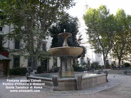 fontana piazza cairoli zona portico d'ottavia roma