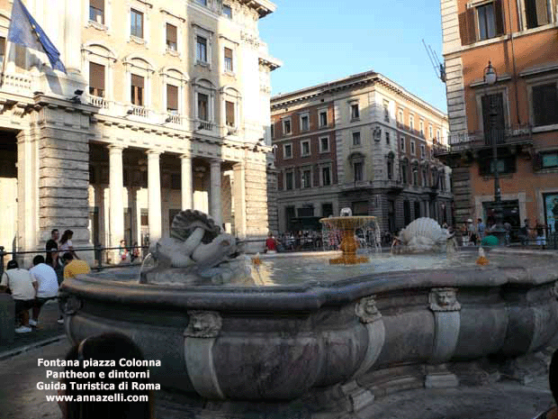 fontana piazza colonna pantheon e dintorni roma