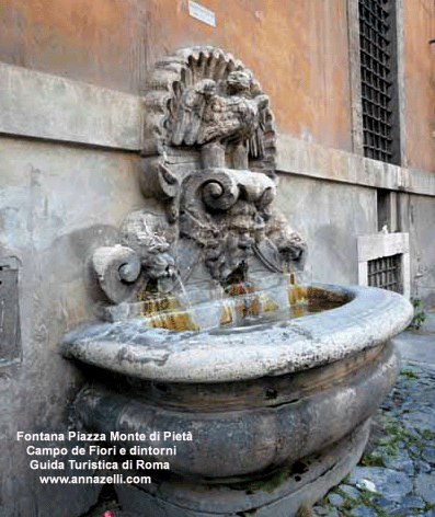 fontana palazzo monte di piet campo de fiori e dintorni (roma)