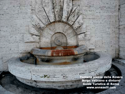 fontana piazza della rovere borgo e dintorni (roma)