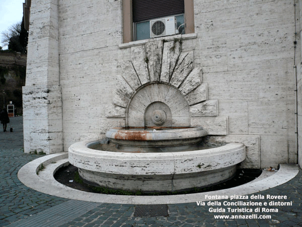 fontana piazza della rovere via della conciliazione e dintorni roma