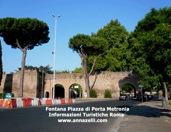 fontana di piazza di porta metronia, roma