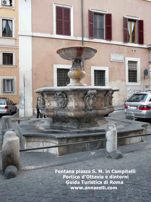 fontana piazza santa maria in campitelli zona portico d'ottavia roma