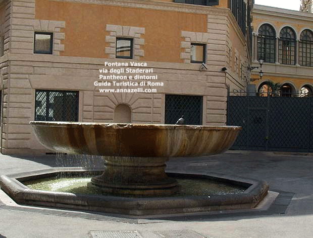fontana vasca via degli staderari pantheon e dintorni roma