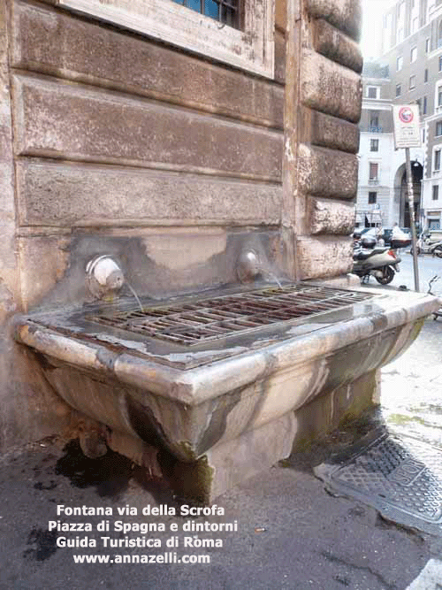 fontana via della scrofa piazza di spagna e dintorni roma