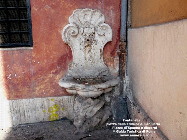 fontanella piazza della tribuna di san carlo piazza di spagna e dintorni roma