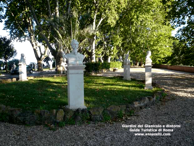 foto giardini passeggiata del gianicolo e dintorni a roma