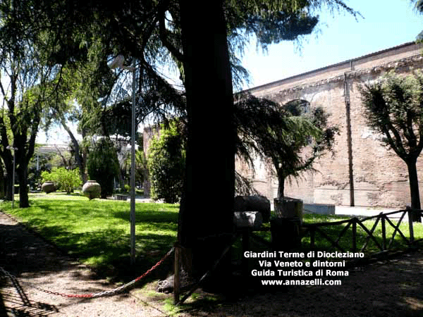 giardini delle terme di diocleziano via veneto e dintorni roma