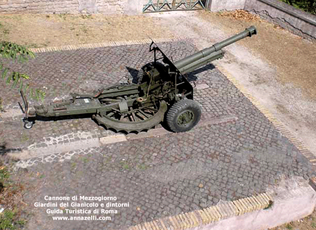 cannone di mezzogiorno del gianicolo giardini e dintorni roma