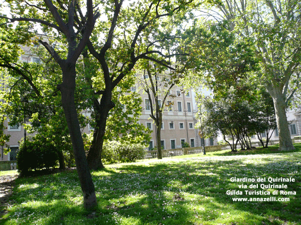 il giardino del quirinale a roma