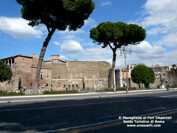 il muraglione dei fori imperiali roma