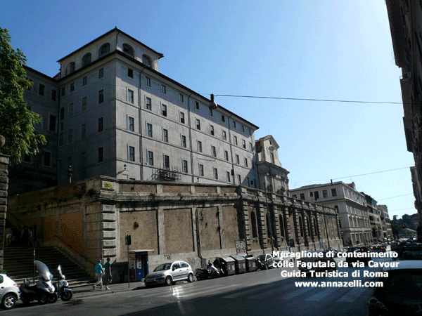 il muro di contenimento del colle fagutale via cavour roma