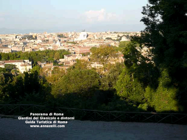 panorama di roma da piazza giuseppe garibaldi