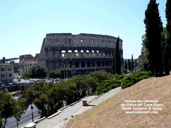 l'anfiteatro flavio dal parco del colle oppio roma