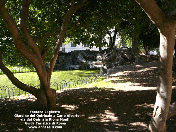 la fontana del giardino a Carlo Alberto via del Quirinale Roma