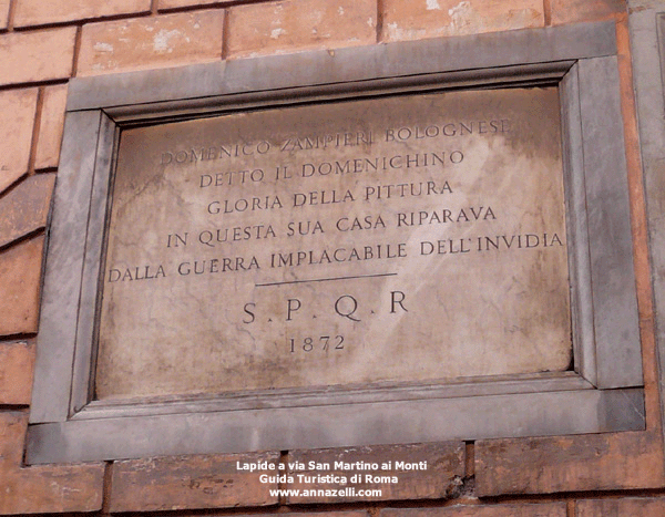 lapide a via san martino ai monti roma