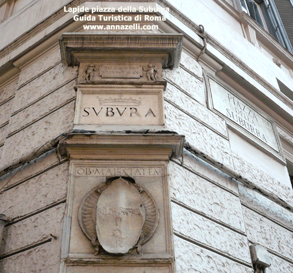 lapide piazza della suburra roma