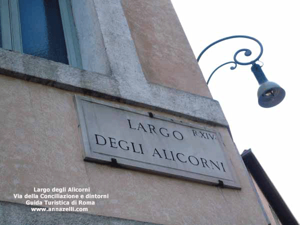 largo degli alicorni via della conciliazione e dintorni roma