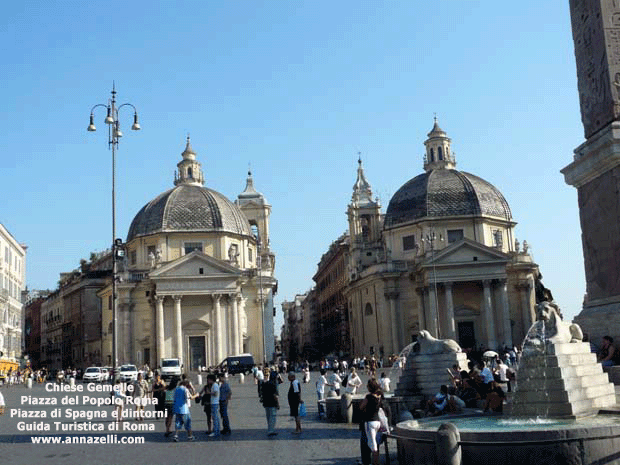 le chiese gemelle di piazza del popolo santa maria dei miracoli e santa maria di montesanto piazza di spagna e dintorni roma