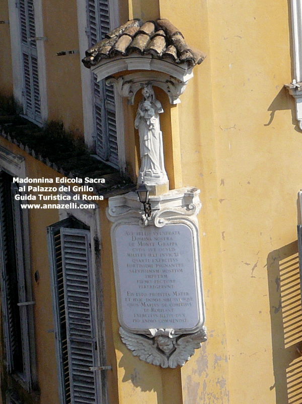 madonnina con bambino palazzo del grillo roma