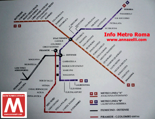 mappa metro roma