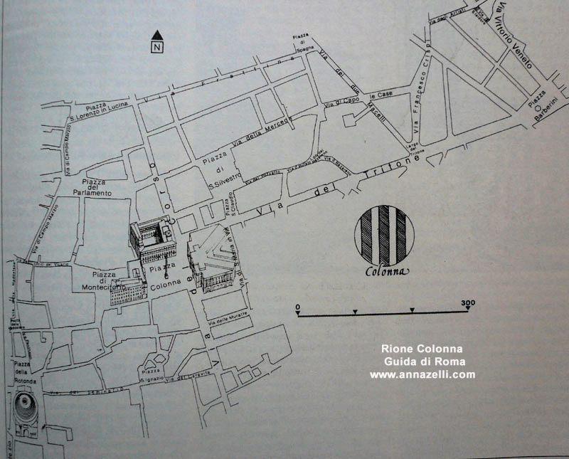 mappa rione colonne roma