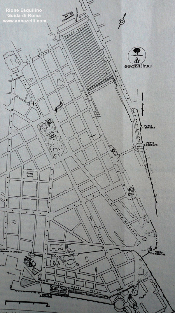 mappa rione esquilino roma