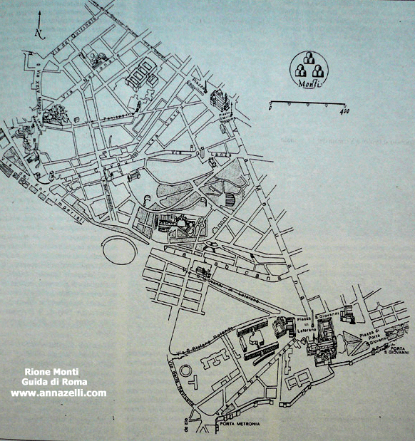 mappa rione monti roma