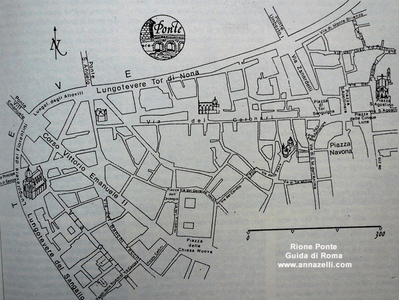 mappa rione ponte roma