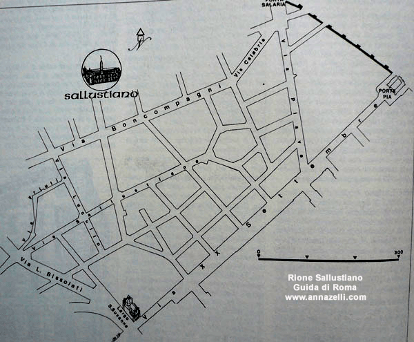 mappa rione sallustiano roma