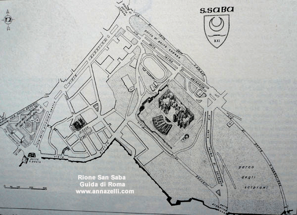 mappa rione san saba roma
