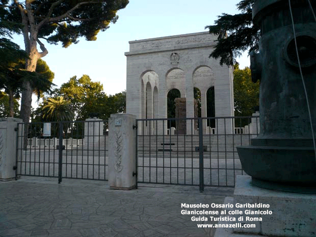 mausoleo ossario garibaldino gianicolense gianicolo e dintorni roma