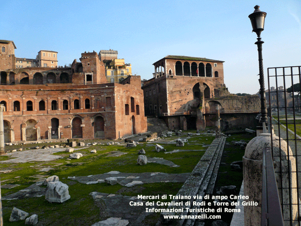 mercati di traiano torre del grillo via di campo carleo casa dei cavalieri di rodi roma