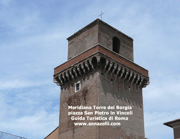 meridiana torre dei borgia piazza san pietro in vincoli, roma