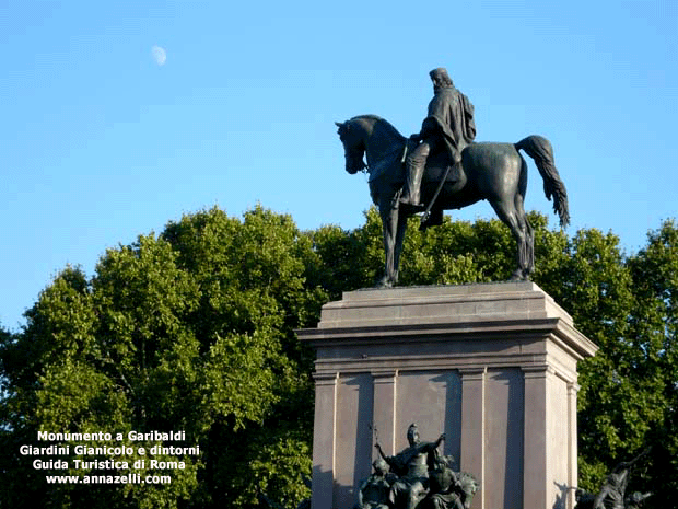 monumento equestre a giuseppe garibaldi gianicolo e dintorni roma