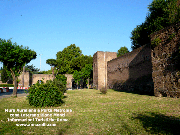 mura aureliane a porta metronia, roma