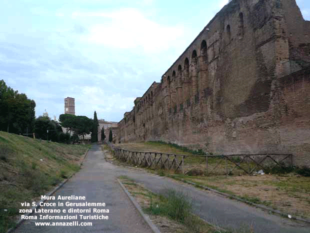 mura aureliane via santa croce in gerusalemme laterano e dintorni roma