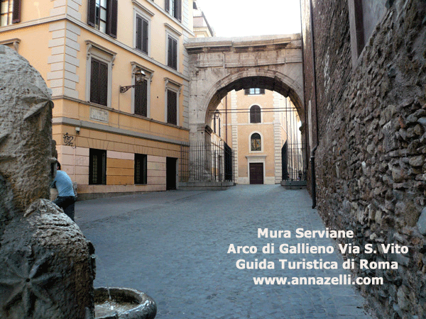 mura serviane arco di gallieno via di san vito roma