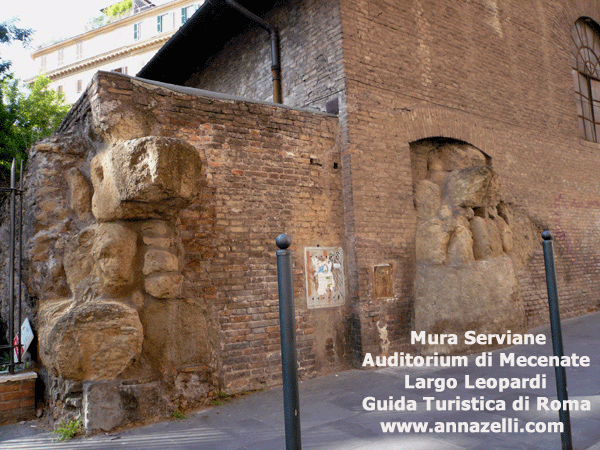 mura serviane auditorium di mecenate largo leopardi roma