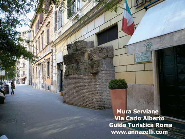 mura serviane via carlo alberto roma